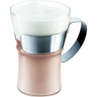Bodum 2 stk. glas med krom hank ASSAM 0.35 L