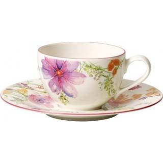 Villeroy & Boch Mariefleur Basic Kaffekop Med Underkop - Kaffekopper Porcelæn Hvid - 78914-78915