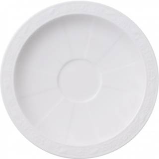 Villeroy & Boch White Pearl Soucoupe Tasse Moka 13cm - Kagetallerken & Desserttallerken Benporcelæn Hvid - 1043891430