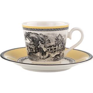 Villeroy & Boch Audun Ferme Kaffekop Med Underkop - Kaffekopper Porcelæn Gul - 22560-22562