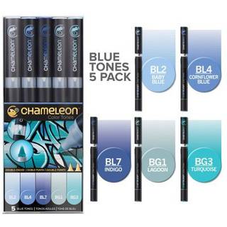Chameleon 5 Pen Blue Tones Set
