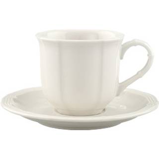 Villeroy & Boch Manoir Espressokop Med Underkop - Espressokopper Porcelæn Hvid - 47247-47248