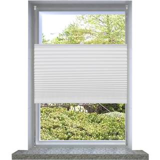 Plisségardiner - Hvid / 80 x 100 cm