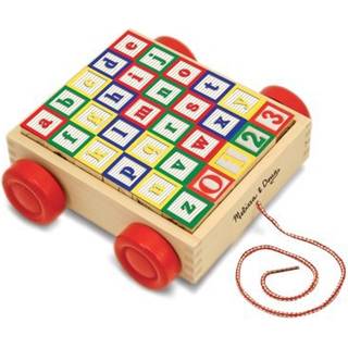 Melissa & Doug Classic ABC Block Cart 1 Count (Pack of 1)