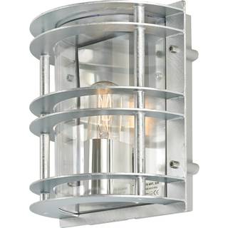 Norlys Stockholm vægarmatur, E27, IP54, galvaniseret/klar