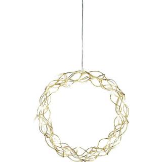Lyskrans, 32 LED, Ø30 cm, Sølv