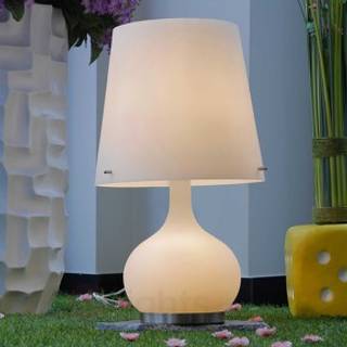 Ade bordlampe, højde 58 cm, hvid, glas
