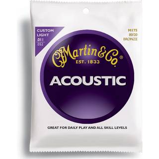 Martin Guitar Original Akustisk M175 80/20 Bronze Brugerdefineret lys-gauge guitarstrenge