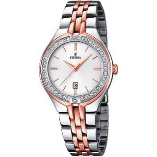 Festina F16868-2 Dress Hvid/Rosaguldtonet stål Ø33 mm