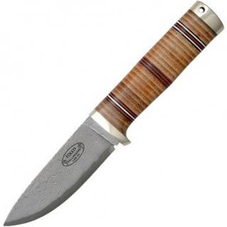 NL5cxL Idun - Cowry X Damascus - Leather kniv