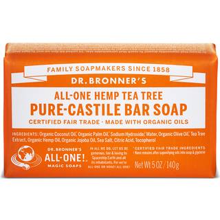 Dr. Bronner's Pleje Faste sæber All-One tetræ ren natursæbe 140 g (371,00 kr / 1 kg) - 140 g