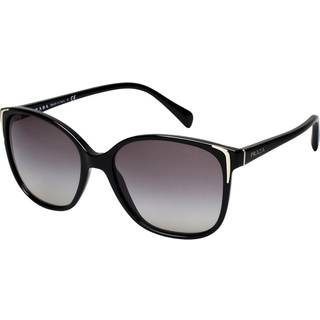 Prada Kvinde Prada PR 01OS CONCEPTUAL 1AB3M1 Solbriller Acetat Sort Grå Firkantet Normal Nuanceret