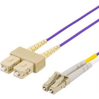 DELTACO Fiber cable, LC - SC, 50/125, OM4, duplex, multimode, 2m