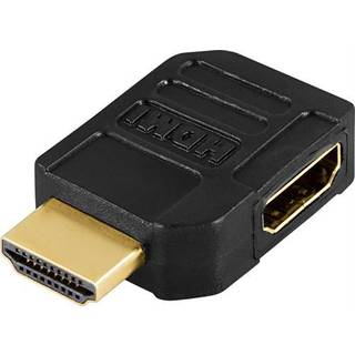 DELTACO HDMI-adapter, 19-pin hona till hane, vinklad (HDMI-22)