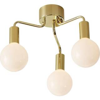 History loftlampe, 3 lyskilder, messingfarvet, glas