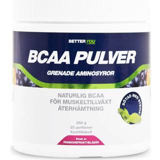 Better You BCAA Pulver, Passionsfrugt/blåbær, 250 g