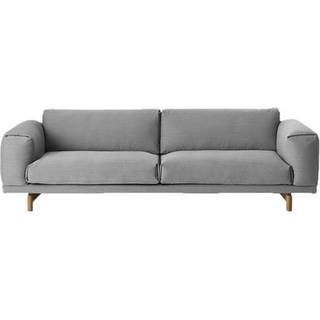 Muuto Rest sofa 3-pers. stof Steelcut Trio ii 133 light grey, ben i eg