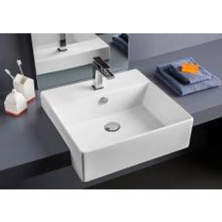 Lavabo Boxo 1010 SLIM håndvask 50 x 48 cm m/hanehul og overløb, hvid