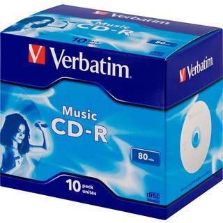 Verbatim 1x10 Verbatim CD-R 80 / 700MB Audio Color  Live it  Jewel Case