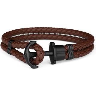 Paul Hewitt Lederarmband - Braun - Anker Schwarz - PH-PH-L-B-Br - braun