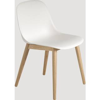 Muuto Fiber Spisebordsstol med Træ Base Mørk Brun