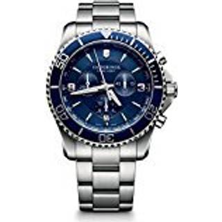 Victorinox Maverick Chronograph Quartz Blue Dial Stainless Steel Bracelet Men's Watch 241689