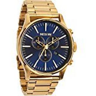 Nixon A3861922-00 The Sentry Blå/Gul guldtonet stål Ø42 mm