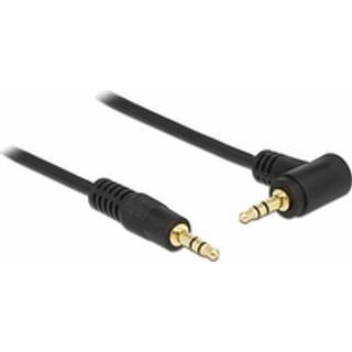 Delock minijack kabel - Vinklet - 5 m - Sort