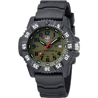 Luminox Master Carbon SEAL Quartz Green Dial Black Rubber Strap Men's Watch XS.3813
