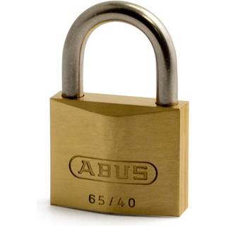 Hængelås ABUS 65IB/40, klasse 1, med bøjle i rustfrit stål, Ø6.5 mm, messing