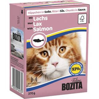 Bozita Feline Kornfri Tetra Bites i sauce med laks 6x370 g