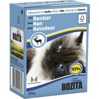 Bozita Feline Grain Free Tetra Bites i sauce med Rein 6x370 g