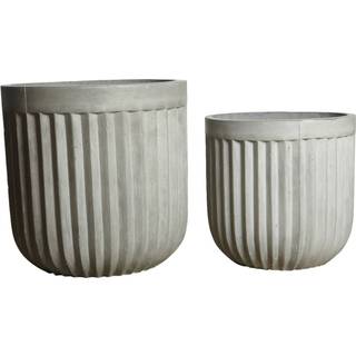 House Doctor House Doctor blomsterkrukke 2 stk Concrete