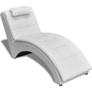 Chaiselong Med Pude Kunstlæder - Sort