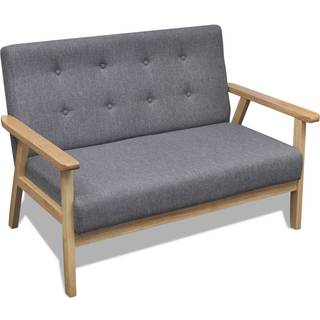 2-personers sofa stof lysegrå