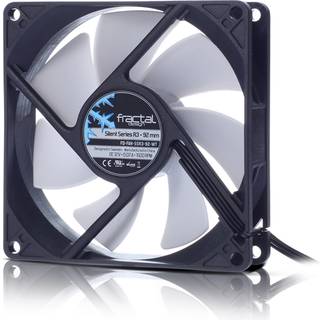 Fractal Design Fan Silent R3 - Kabinet køler - 92mm - Sort med hvide vinger - 18 dBA