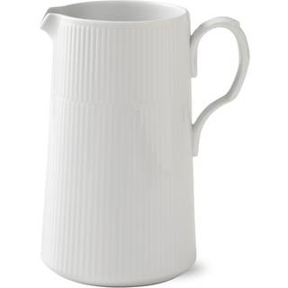 Royal Copenhagen Hvid Riflet kande - 150 cl
