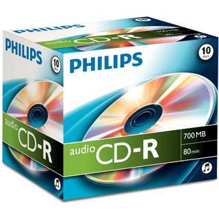 PHILIPS CD-R Audio 80min 10pcs jewel case carton b