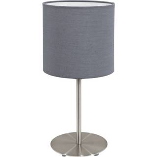 EGLO PASTERI bordlampe, lysegrå/børstet stål