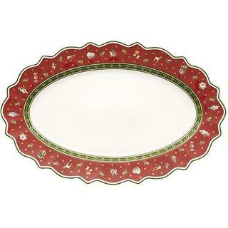Villeroy & Boch Toy's Delight serveringsfad oval 31x50 cm Hvid-rød