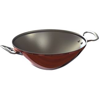 de Buyer Prima Matera Kupfer-Wok 32 cm induktionsgeeignet - Edelstahlgussgriffe - Kupfer