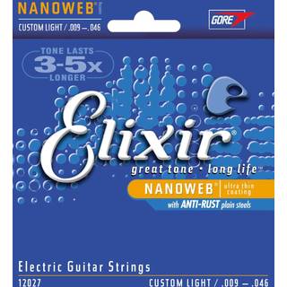 Elixir Nanoweb Guitarstrenge (Custom Light, 09-46)