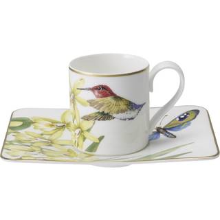 Villeroy & Boch Amazonia Anmut Espressokop Og Underkop - Espressokopper Benporcelæn Hvid - 54681-54682