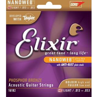 Elixir Nanoweb Phosphor Bronze Guitarstrenge (HD Light, 13-53)