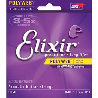Elixir Polyweb Bronze 80/20 Guitarstrenge (Light, 12-53)
