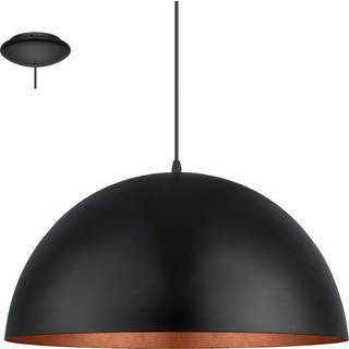 Gaetano 1 hængelampe, Ø 53 cm, sort/kobber, stål