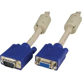 DELTACO forlængerkabel RGB HD15 han-hun 2m, uden pin9