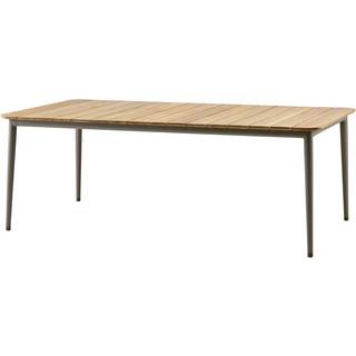 Cane-Line Core havebord - 210x90 cm - Stel: Taupe - Bordplade: teak