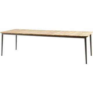 Cane-Line Core havebord - 274x90 cm - Stel: Lavagrå - Bordplade teak