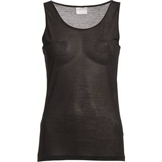 Lady Avenue Silk Jersey Tank Top - Black - Large